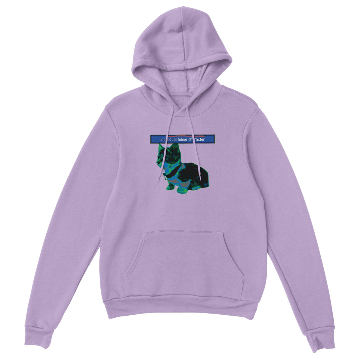 Individual Feline Character Hoodie orchid colorway