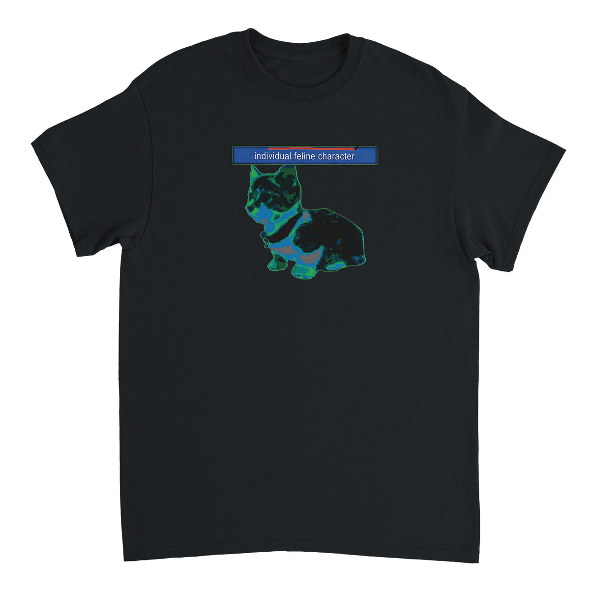 Individual Feline Character Tee black colorway