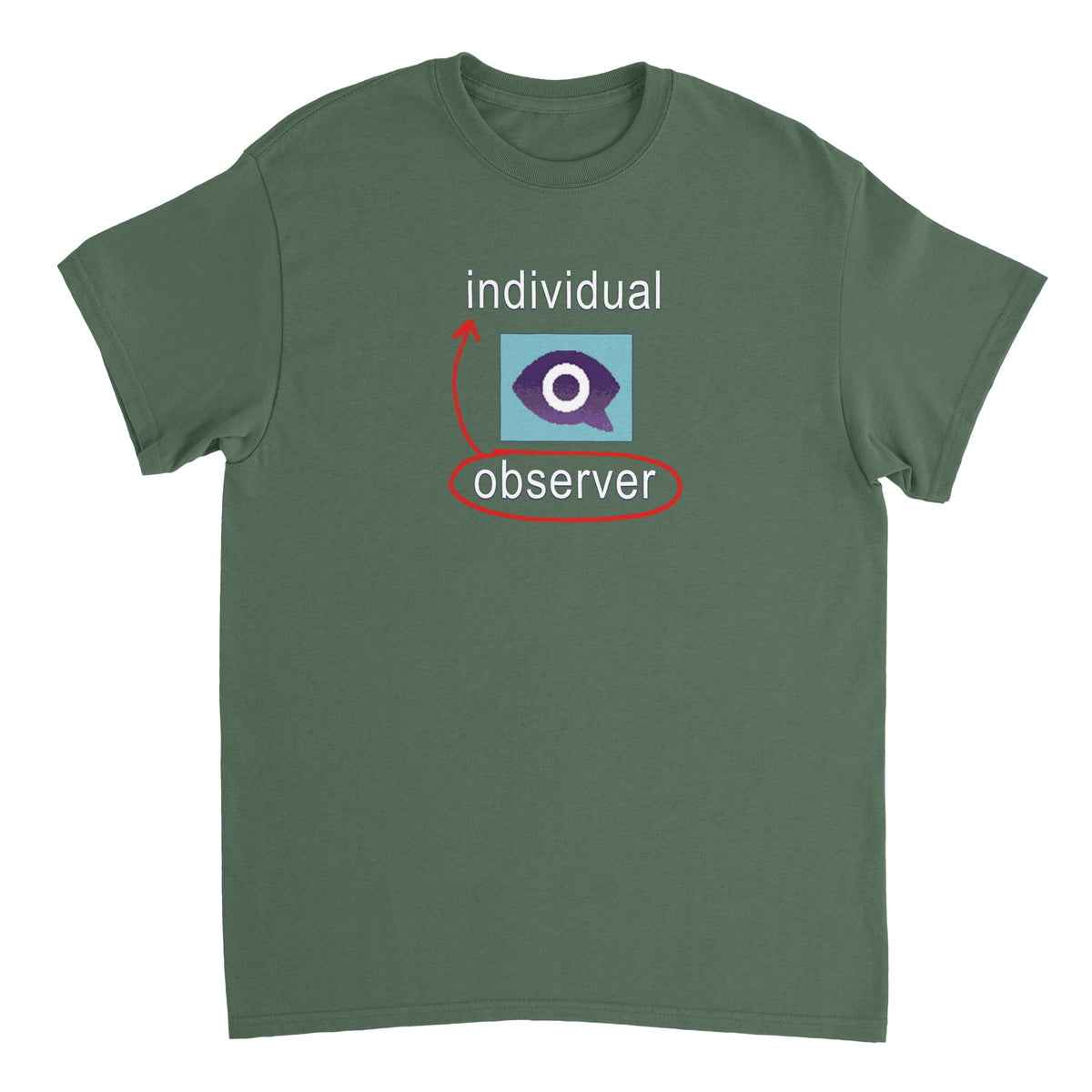Individual Observer Pen Tool Tee olive green colorway