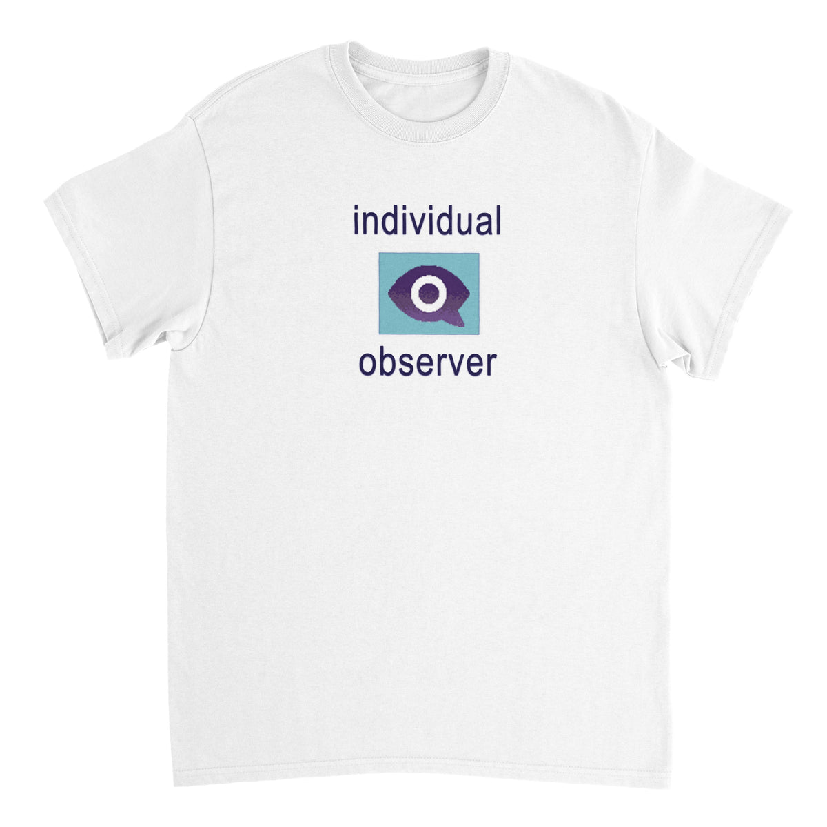 Individual Observer Purple Text Tee white colorway